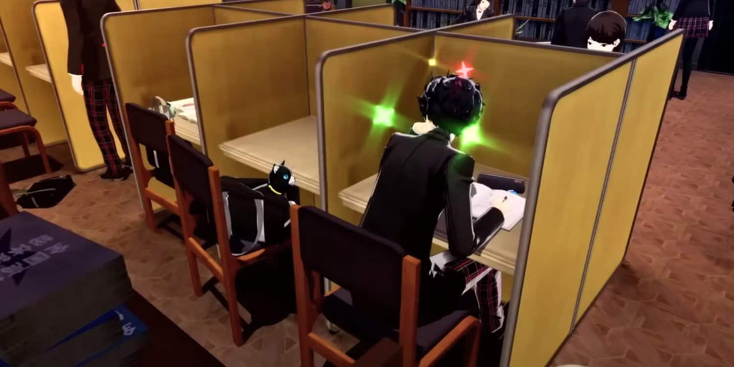 joker studying at a desk in persona 5 royaljpg