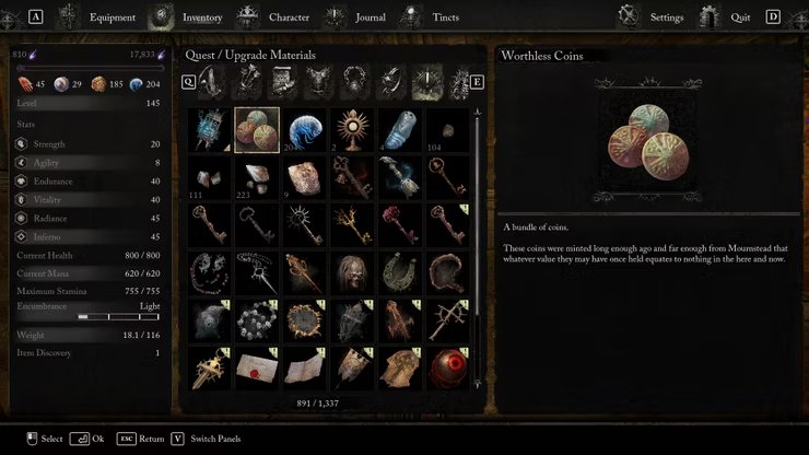 the worthless coins item description lords of the fallen